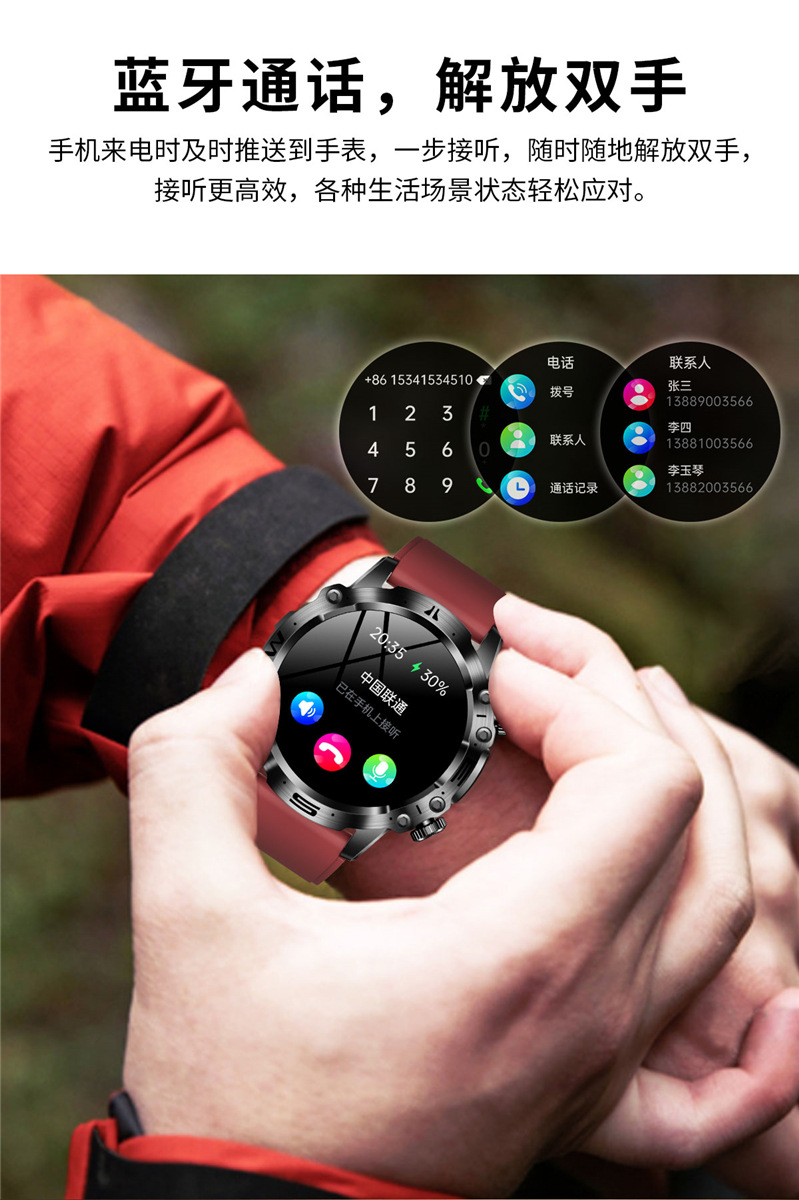 2024 Cross-border New ET482 smartwatch AMOLDE high-definition non-invasive blood glucose, body temperature and blood pressure Outdoor Sports undefined