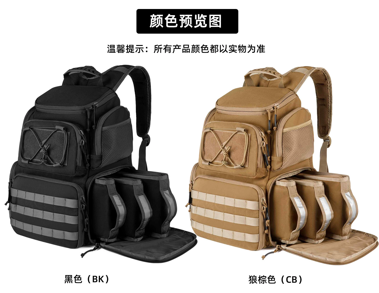 Bolsa táctica para senderismo con detalles exteriores