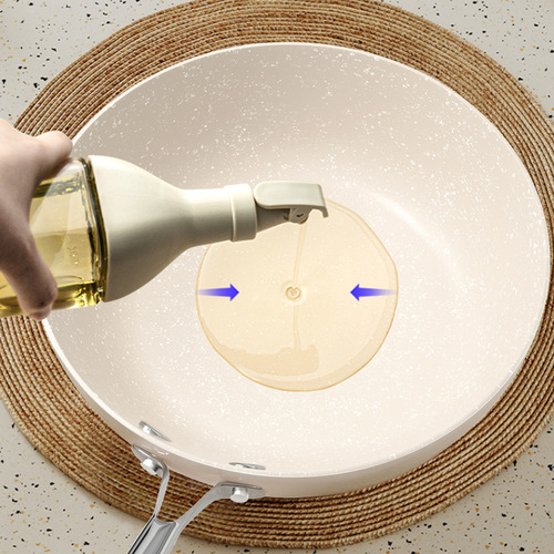 Ceramic wok, non-stick pan, internet celebrity shell porcelain wok, medical stone flat bottom deep frying pan, induction cooker, gas universal