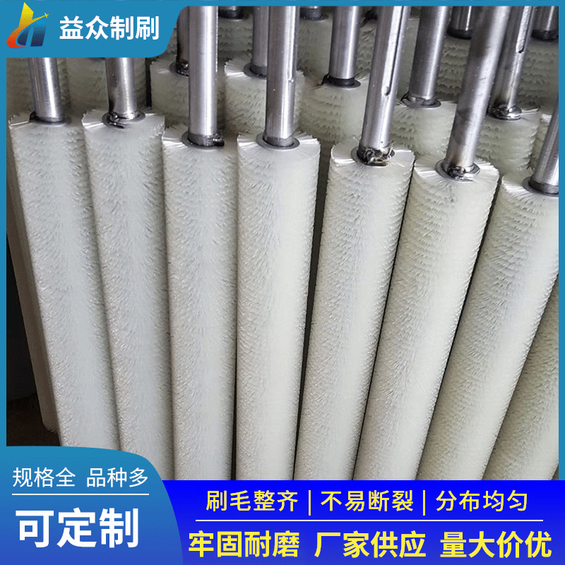 厂家出售多种毛刷辊 工业滚筒刷清洗抛光除尘毛刷辊机械用毛刷