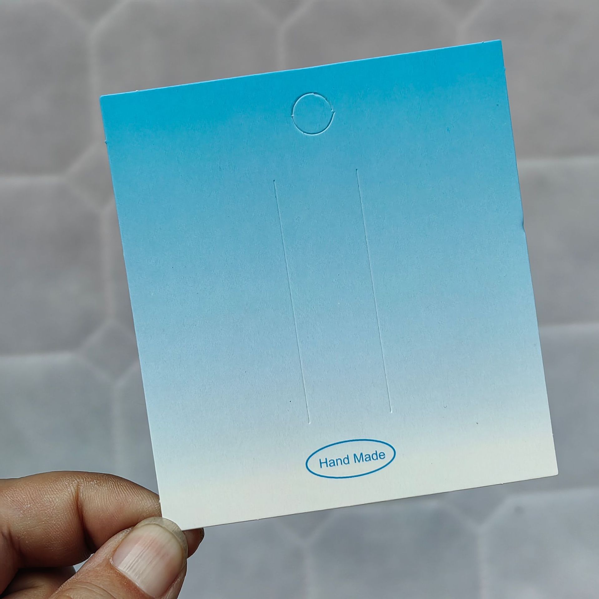 파란색과 흰색 그라디언트 8.2*9CM