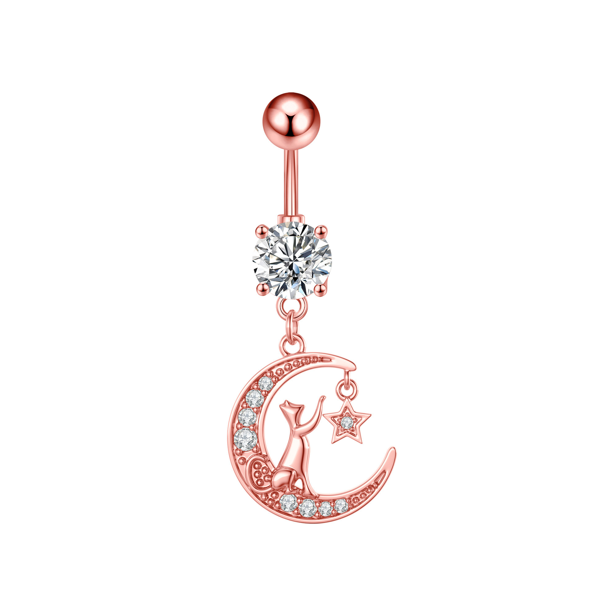 Fashion Butterfly Copper Plating Zircon Belly Ring 1 Piece display picture 23