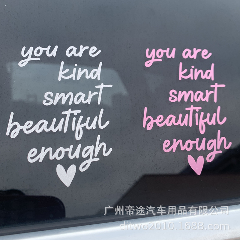 El Comercio exterior transfronterizo espejo pegatinas decorativas reflexivo personalidad Inglés pegatinas tipo que son muy hermosas pegatinas de coches