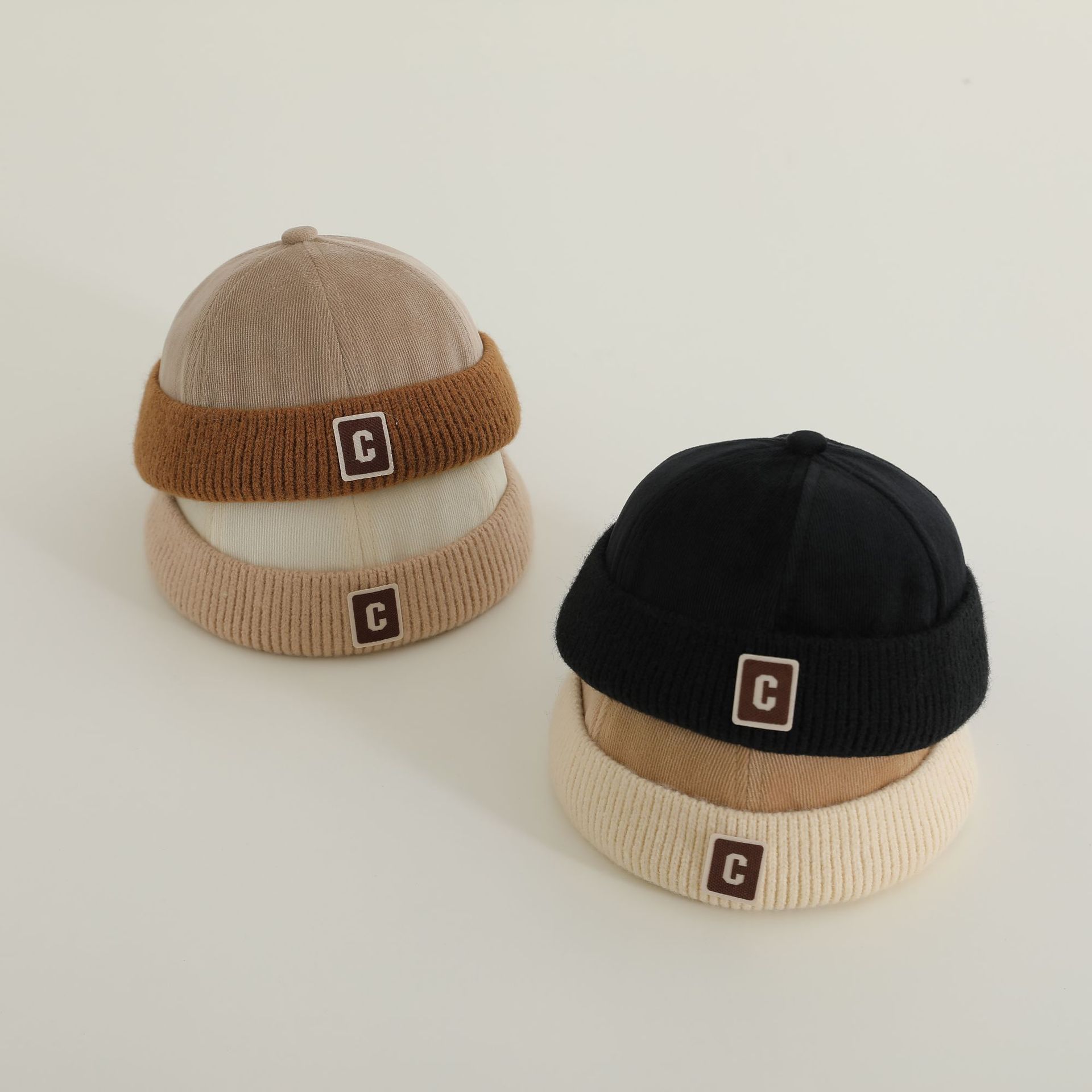 Otoño y invierno nuevo sombrero de piel de ciervo, sombrero de piel de ciervo, sombrero japonés para niños y niñas, sombrero de piel de melón, moda