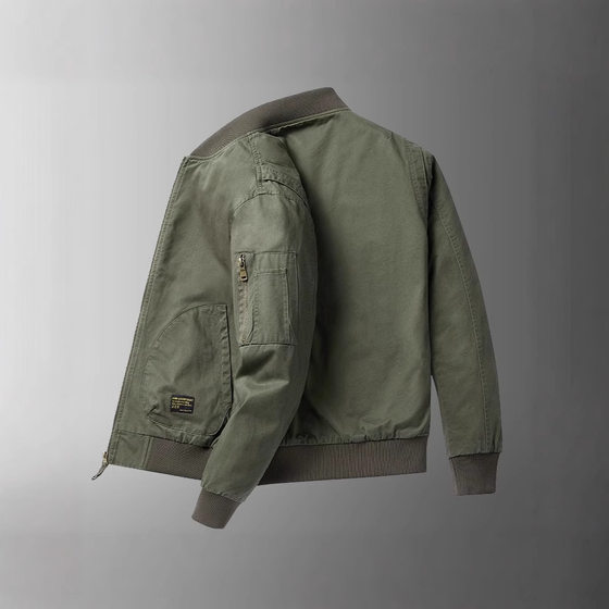 Flying Men's Jacket 2025 Spring and Autumn Aviator Loose Casual Cotton Baseball Jacket Men's Overalls