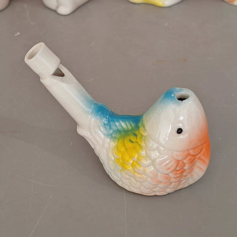 Ceramic Whistle Bird with Lanyard Music Whistle Ceramic Water Bird Scenic Stand Hot Selling Kindergarten Gifts