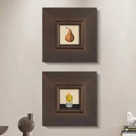 柠檬法式复古艺术装饰画小众趣味餐厅走廊壁画中古风书房卧室挂画