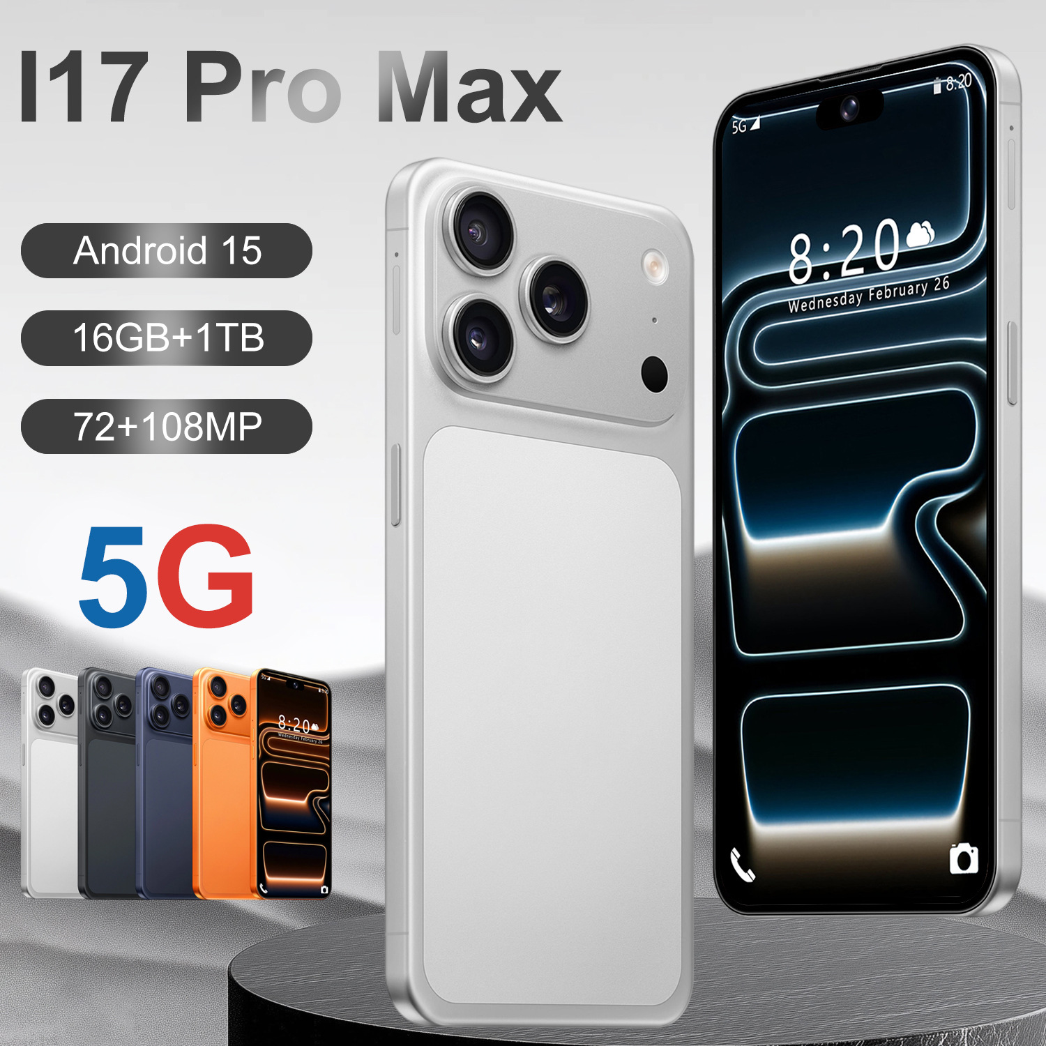 Cross-border Mobile Phone I17 Pro Max Smartphone 3+16gb 5g Network...