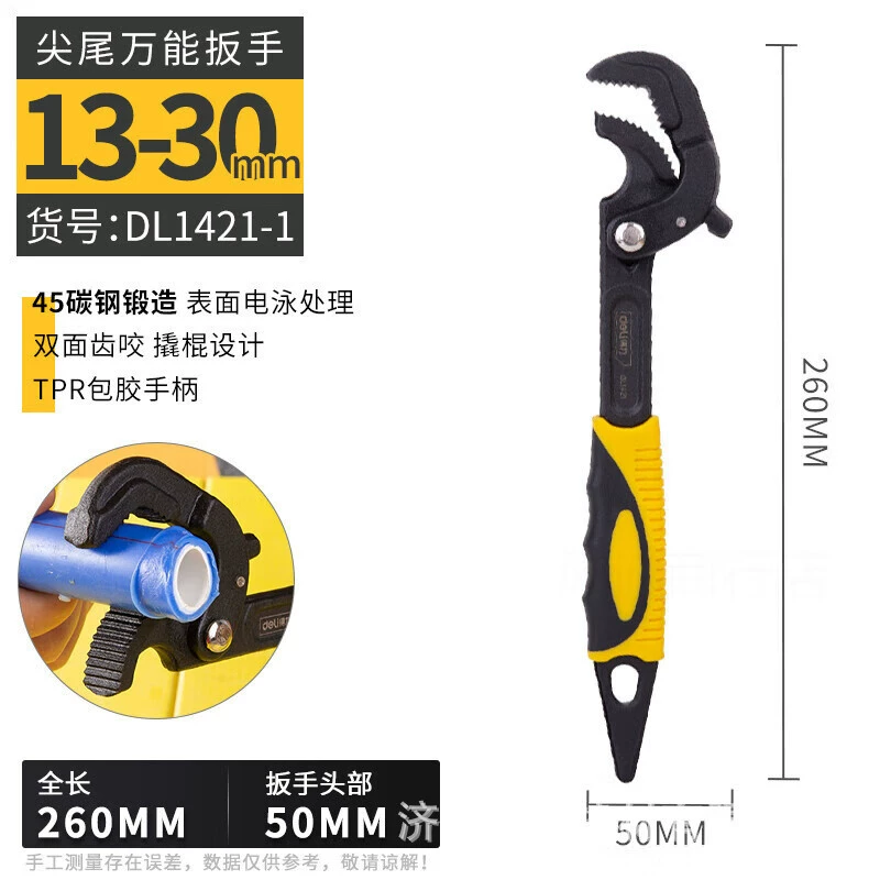 Инструмент для гастрономов многофункциональный большой разводной ключ с открытым концом бытовой Быстрый трубный ключ двойного назначения заостренный универсальный гаечный ключ