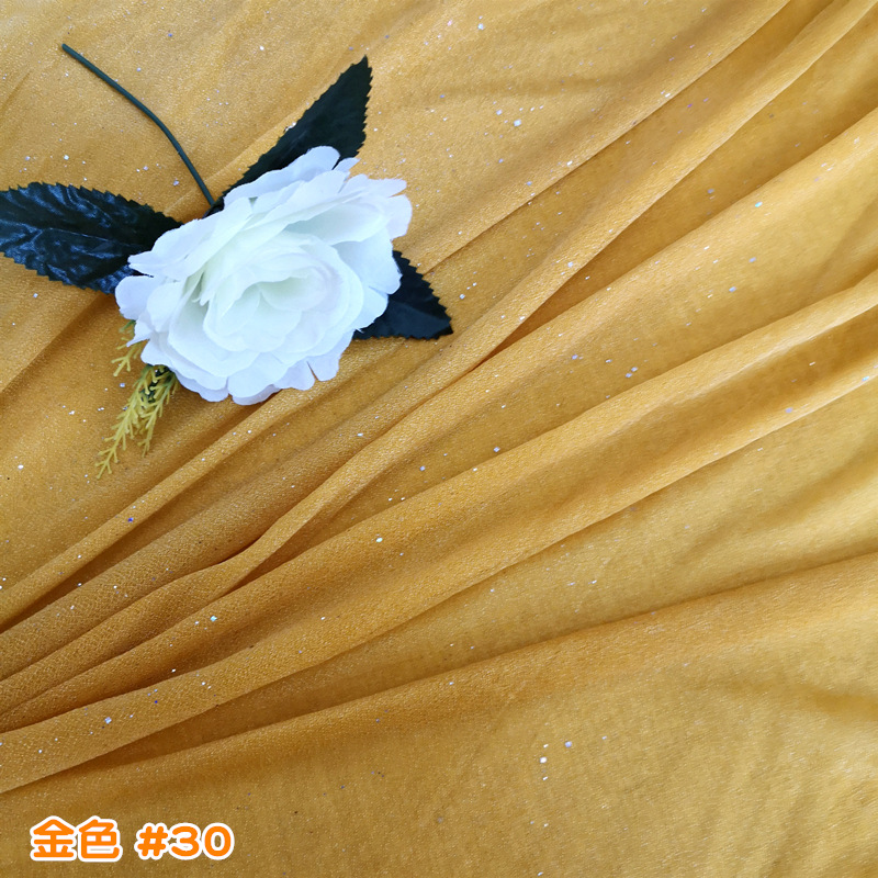 Tejido de gaza de belleza cortina de boda prop telón de fondo cortina de gaza de techo gaza de techo paleta tela de seda perlada