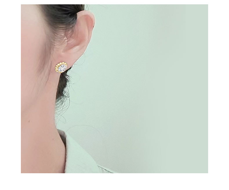 1 Pair Quantity 1 Pair 925 Sterling Silver Zircon 925 Sterling Silver Earrings Geometric Ear Studs