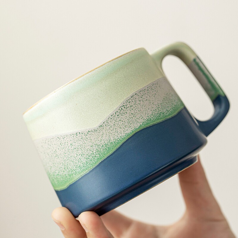见山咖啡杯小众轻奢高档高级感中古茶杯子高档精致生日礼物伴手礼|undefined