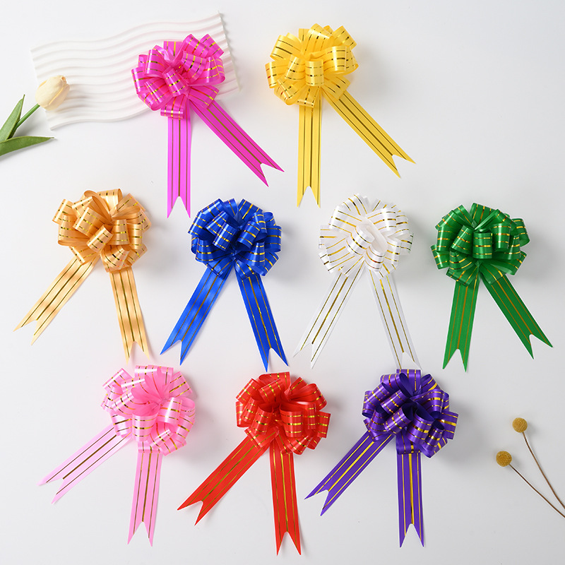 Comercio exterior transfronterizo 30 tres arcos de oro mano de flores regalos de Navidad paquetes de regalos decoración de flores tiradas cinta