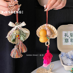 Xinyou retro wind grass fan pendant Dragon Boat Festival accessories sachet sachet floral packaging material handmade diy
