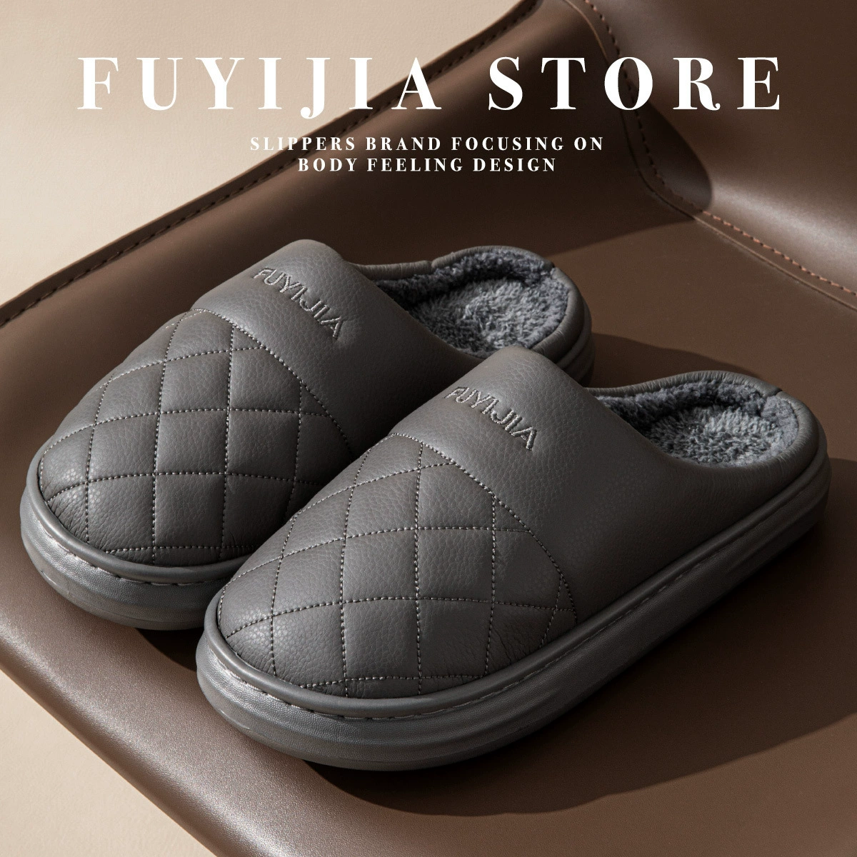 Мужские хлопковые тапочки для зимы, на толстой подошве, для дома, нескользящие, теплые, на флисовой подкладке, утолщенные, больших размеров, дышащие, для домашнего использования.