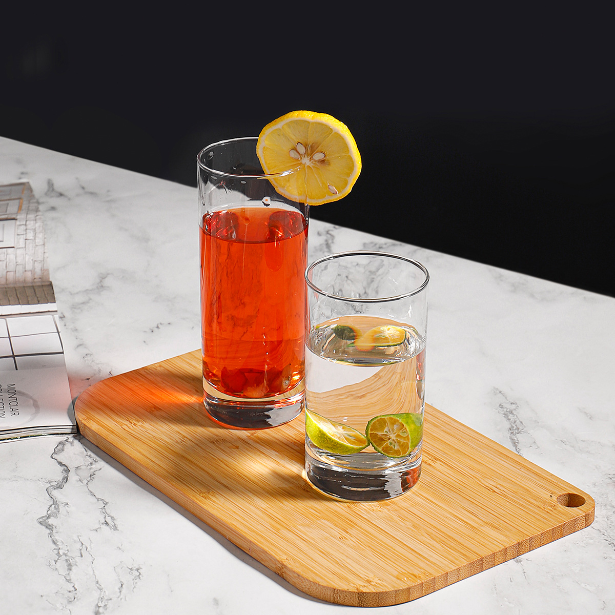 Vidrio moderno taza recta taza de leche jugo bebida taza restaurante taza de agua hogar taza de beber al por mayor