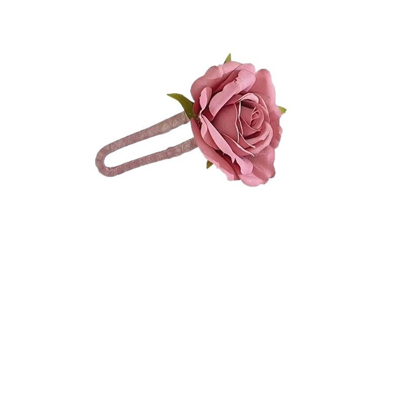 Romántico coreano rosa broca de pato broca de cabello de mujer grande primavera y verano sensación de atmósfera broca de cabeza media tarjeta de cabello