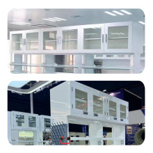 全钢实验台壁柜边台立柜工作台化验室试剂架钢木试验台实验室