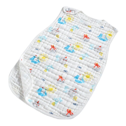 Baby sleeping bag, infant summer pure cotton new thin gauze vest, children's anti-kick quilt manufacturer wholesale