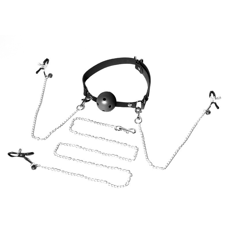 Jiuai Bell Nipple Clamps in Pink, Metal and PVC Body, Adult Couple Sensory Accessory — detail image 25