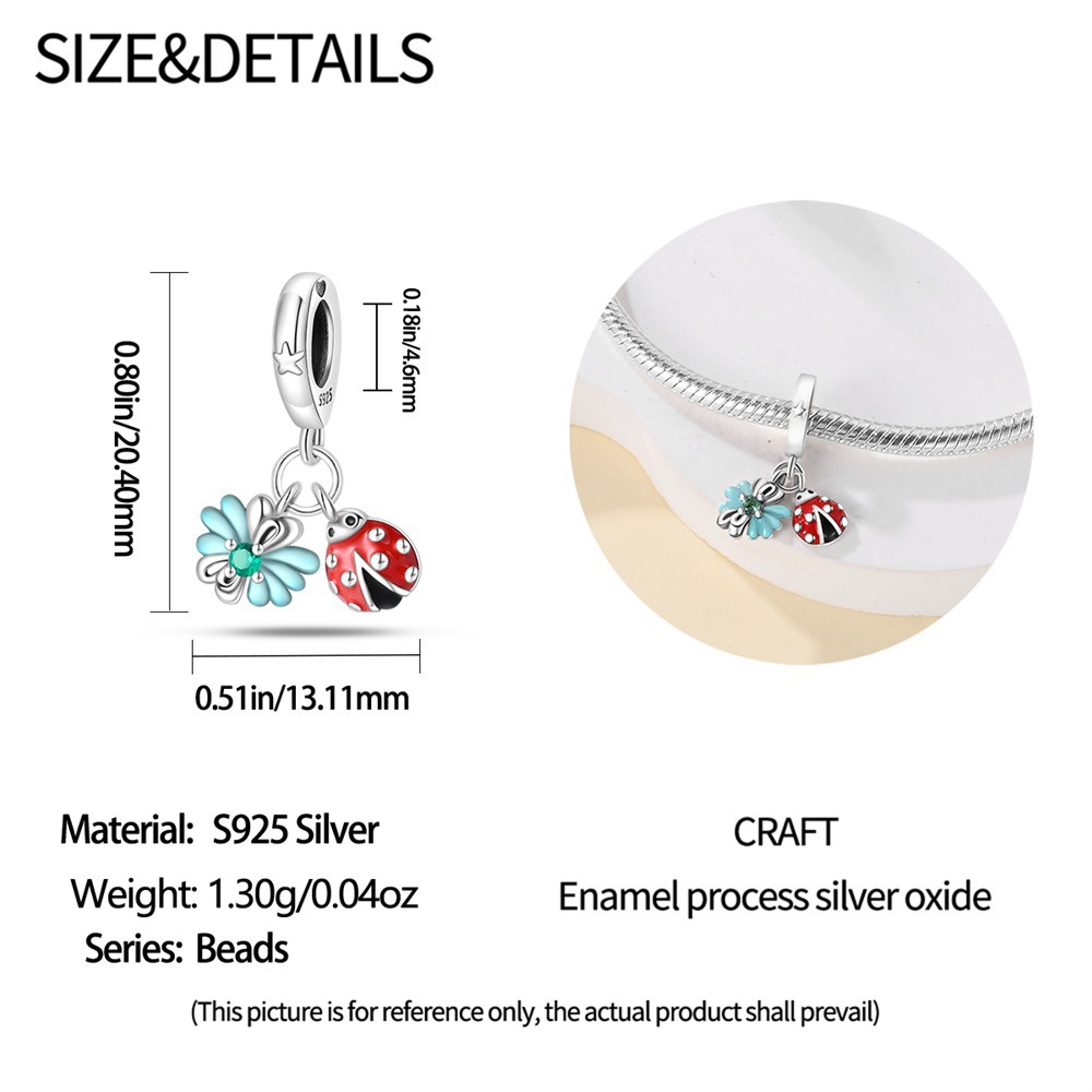 1 Piece 925 Sterling Silver Leaves Dragonfly Butterfly Pendant display picture 19