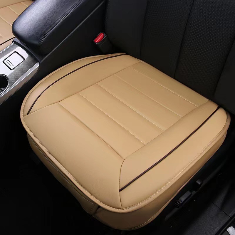 亚马逊热销爆款外贸专供汽车坐垫无靠背三件套全包拼色皮单张座垫