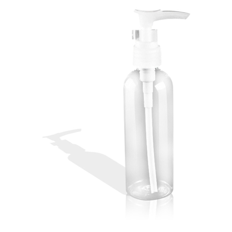 Botella de la bomba transparente para mascotas Botella de la prensa de la loción Botella de plástico transparente PET clip de la botella de la bomba de pico de pato botella dividida