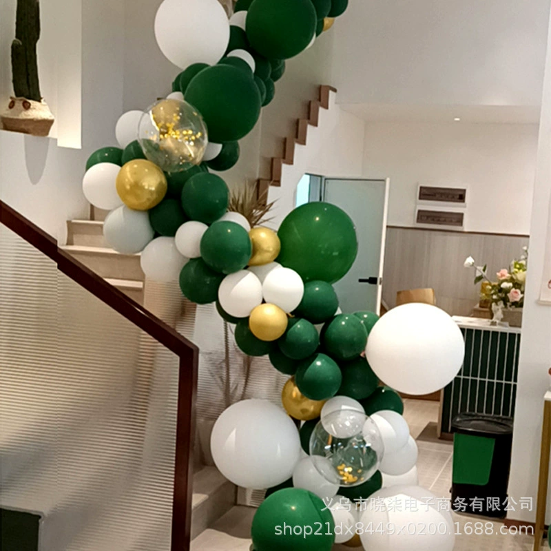 Трансграничный темно-зеленый комбинированный костюм с цепочкой из воздушных шаров, детский день рождения, украшение, макет сцены