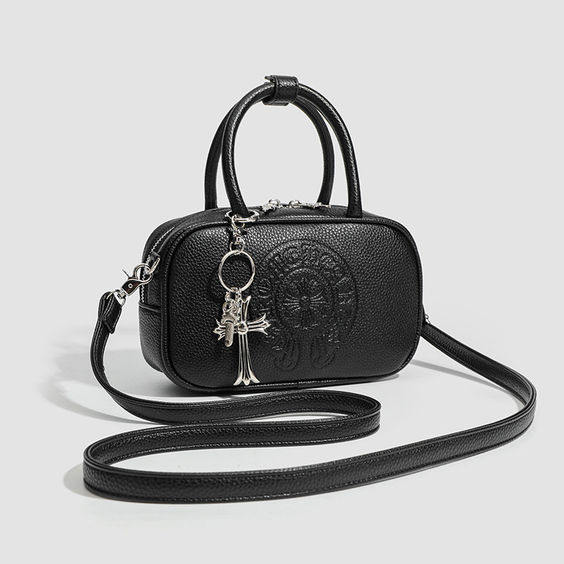 Luxury Vintage Cross Bowling Bag For Women 2024 New Arrival Niche Design Versatile Boston Pillow Bag - Thumbnail 3