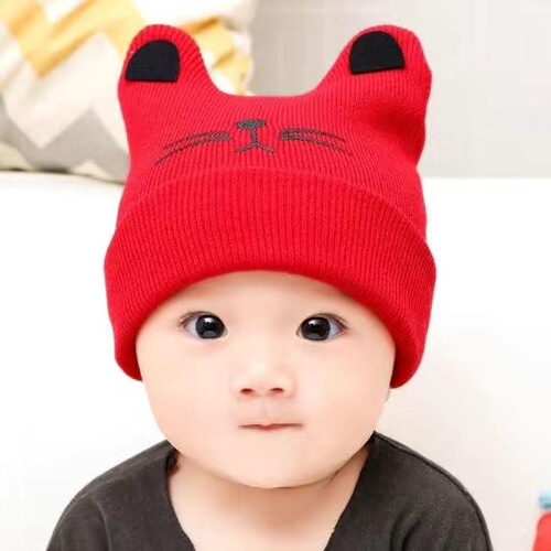 Manufacturer wholesale children's knitted hat autumn and winter baby warm woolen hat cute boys and girls pullover hat