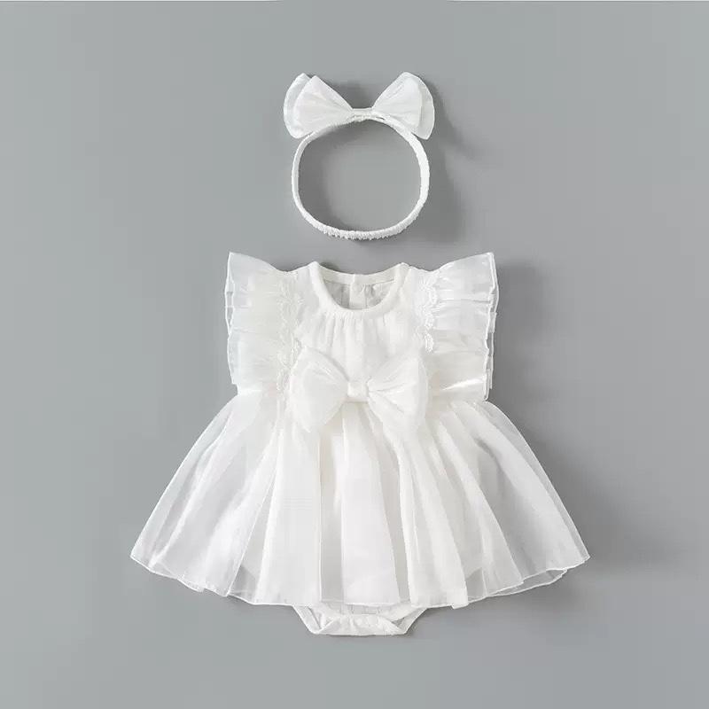 Baby Princess Dress, Summer Dress, Light and Sweet Flying Sleeves, Baby Girl's Full Moon Dress for 100 Days and One Year Old Baby Princess Dress, Summer Dress, Light and Sweet Flying Sleeves, Baby Girl's Full Moon Dress for 100 Days and One Year Old
