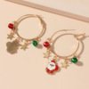 Christmas cartoon cute universal metal earrings for elderly, European style, wholesale