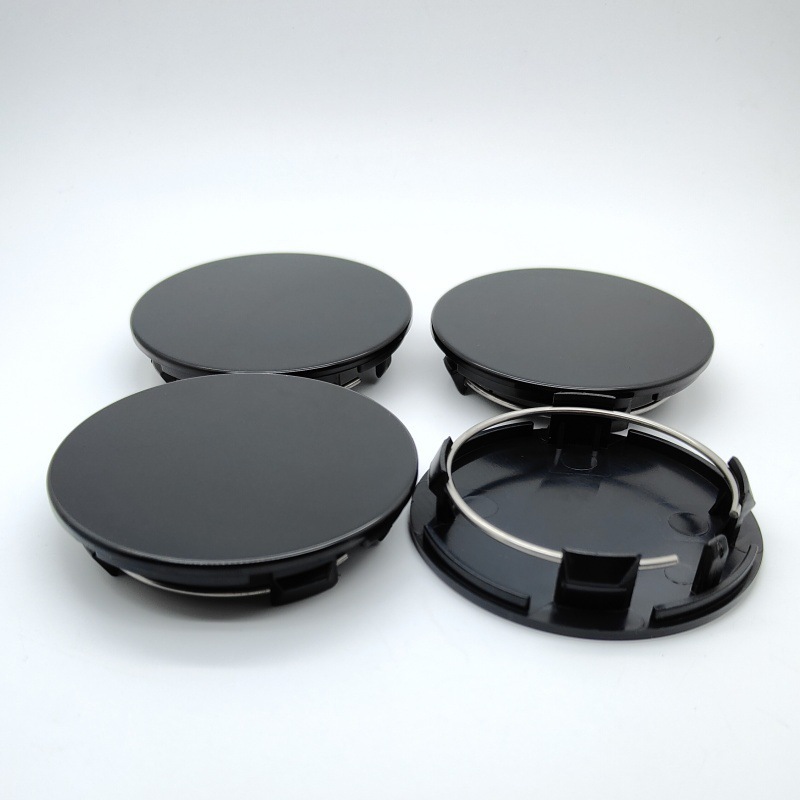 Suitable for Wheel Hub Modification, Outer Diameter 70mm, Flat Wheel Cover, Black Electroplated, Universal Cover for 60-63mm Wheels