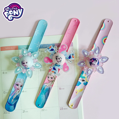 My Little Pony Glowing Top Wristband for Kids, Rotating Wristband, Kindergarten Small Gift, Frozen