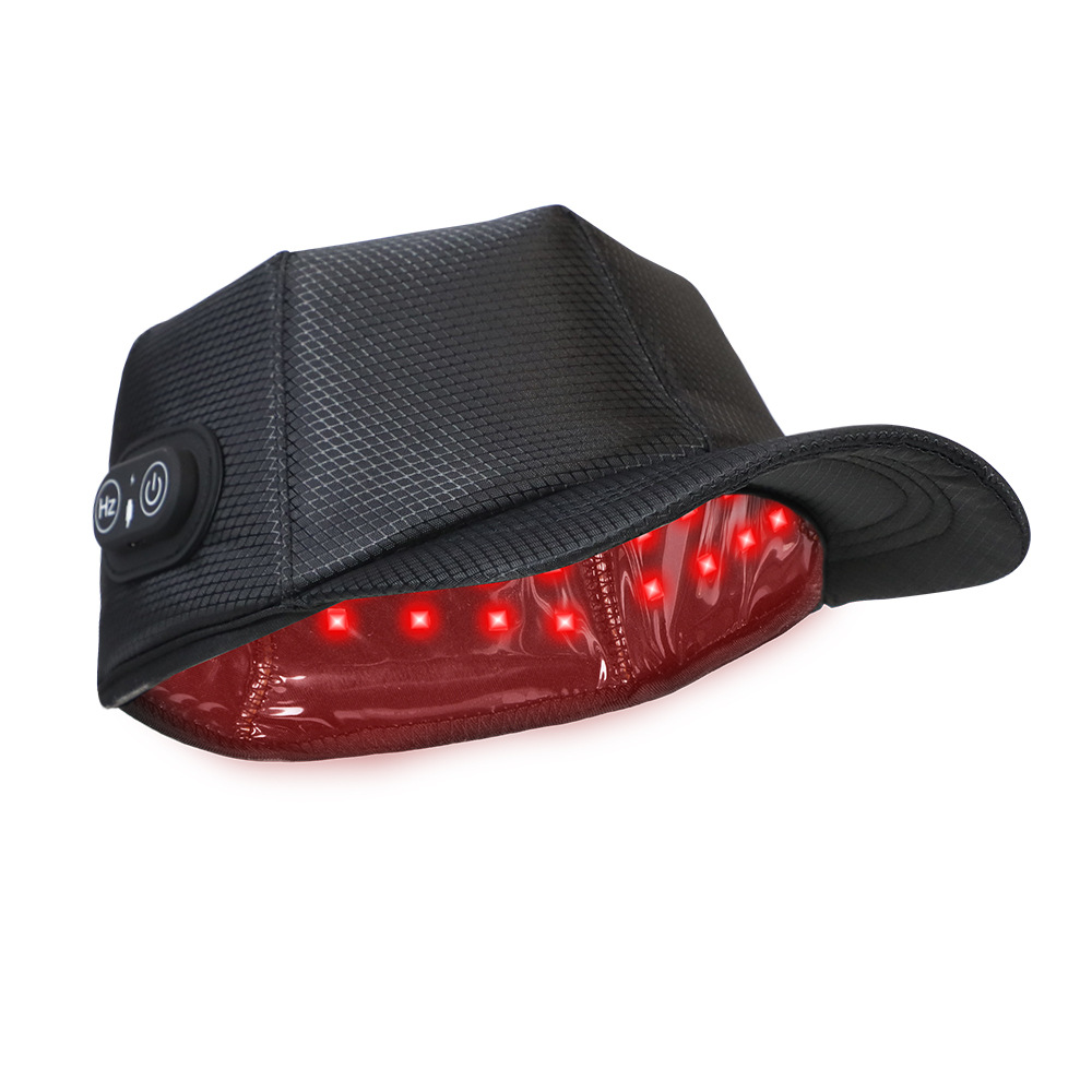 Gorro de terapia capilar con luz roja, portátil para uso doméstico, luz infrarroja LED de 660nm y 850nm, gorro para la salud del cabello, tratamiento de belleza transfronterizo.