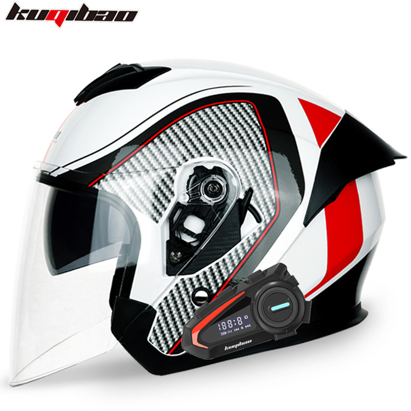 Riding Treasure Dual, Motuoche Motosiklet kaskı (dəbilqə) - autumn-harvest-with-white-lens-k20-bluetooth-m