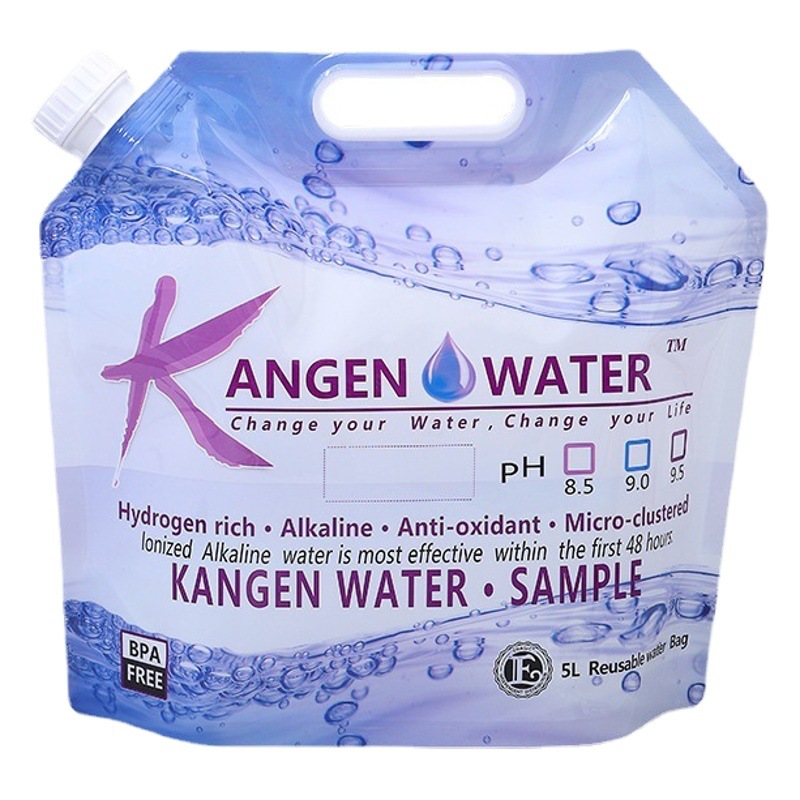 Bolsas de cerveza plegables prefabricadas, bolsas transparentes con boquilla para envasado de cerveza, bolsas de cerveza para llevar, bolsas portátiles con válvula para almacenamiento de agua