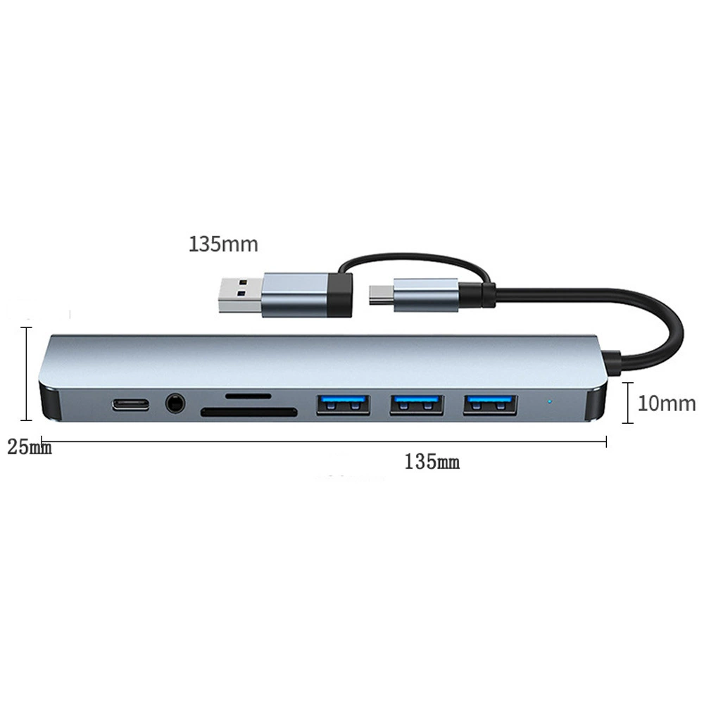 Кросс-борд Huawei Type-C восьми в одном расширительная док-станция USB мультимультитул ноутбук двойной интерфейс сплиттер
