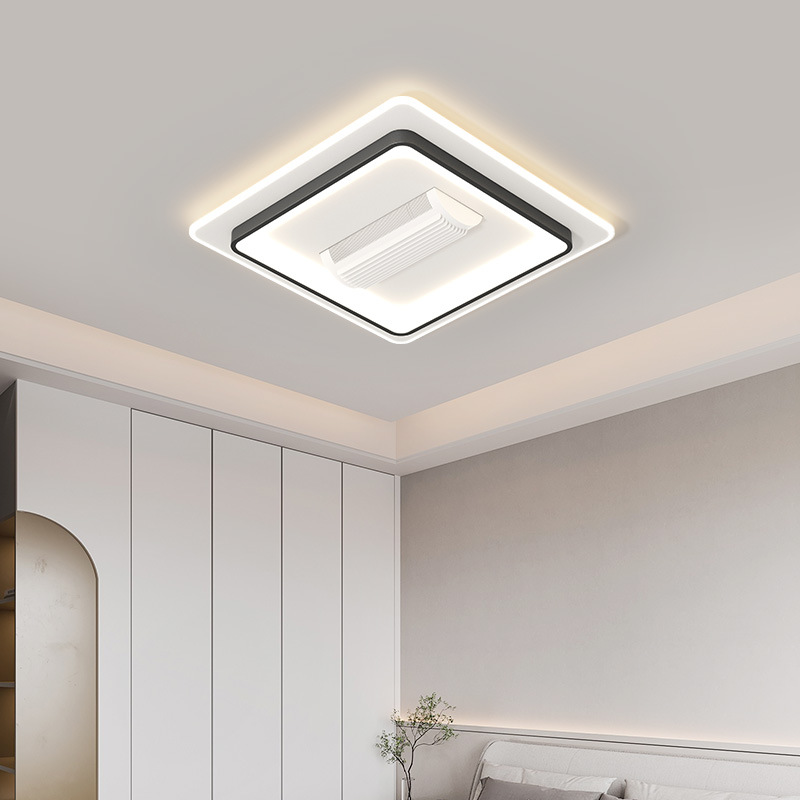 [Selección estricta] lámpara de techo toda la casa combina paquete de lámparas de lámpara moderna simple rectangular pasillo lámpara de ventilador de techo