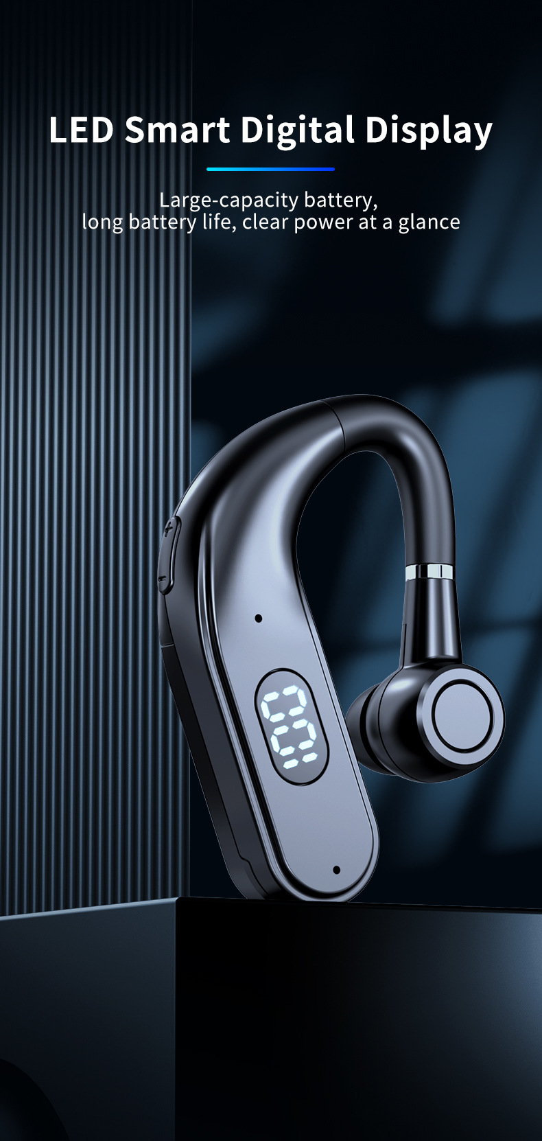 Yeni ürün X5 Bluetooth kulaklık kablosuz kulak üstü spor araba dijital ekran bekleme uzun pil çıkarılabilir yedek sınır ötesi