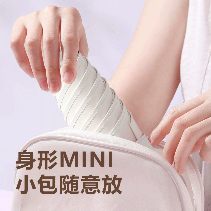 Small high quality handheld umbrella solar-powered, sun protection, gradient