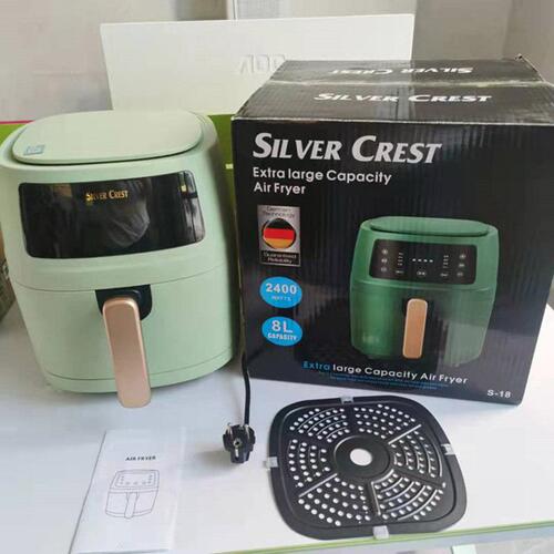 8L Silver Crest Air Fryer Home Multifunction Air Fryer Touch Screen Smart Electric Fryer