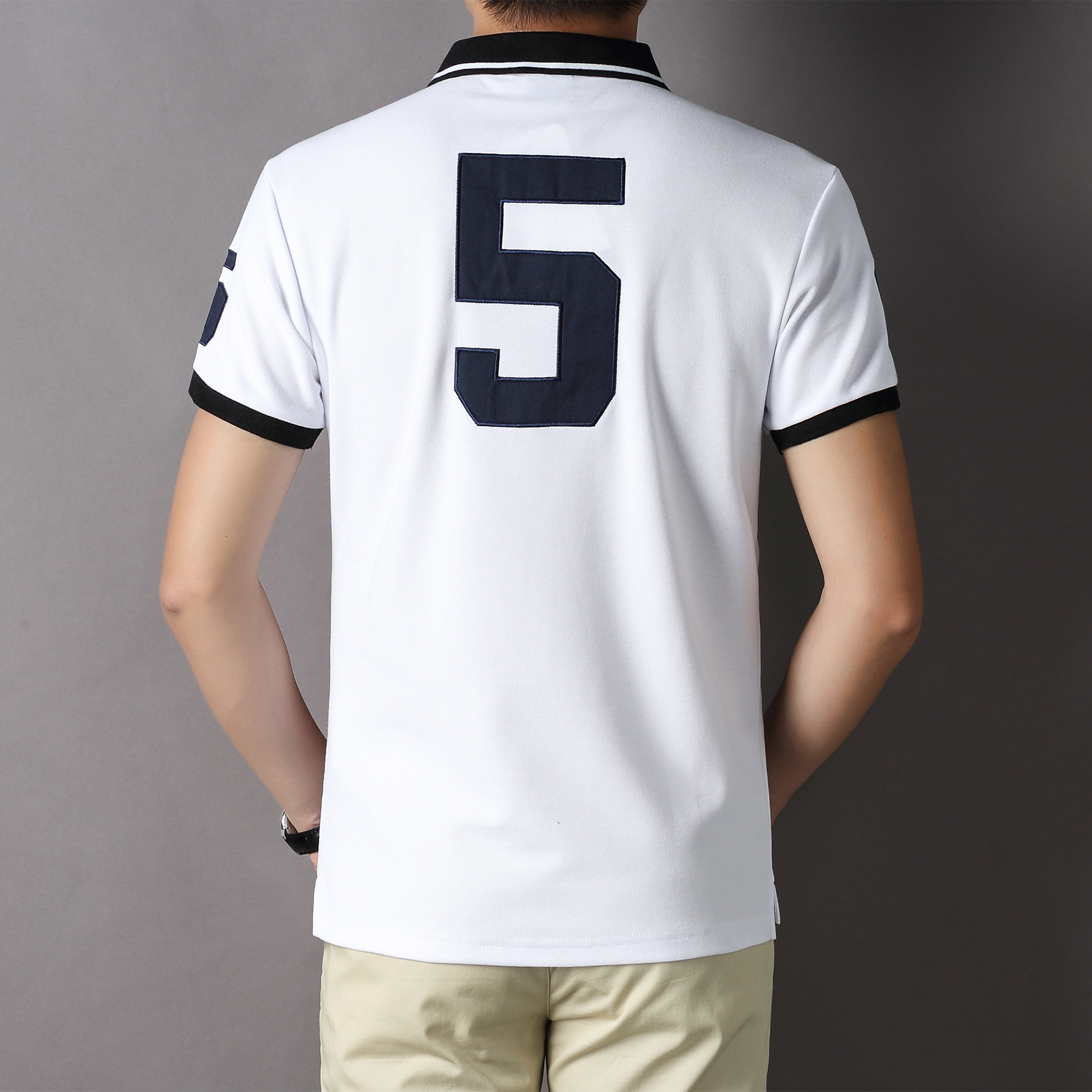 Herren Poloshirt Aus Baumwolle Kurzarm Sport Freizeit Oberteil_voghion.com