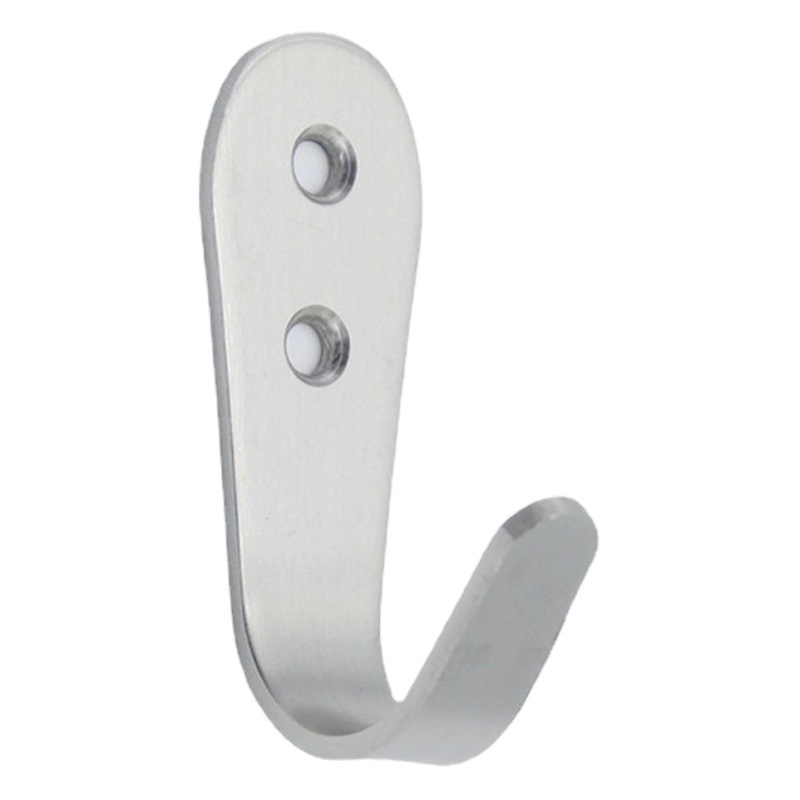 Bathroom Hanging Coat Hook Single Hook Stainless Steel Black Hook Kitchen Toilet Door Rear Metal Hook Cross Border