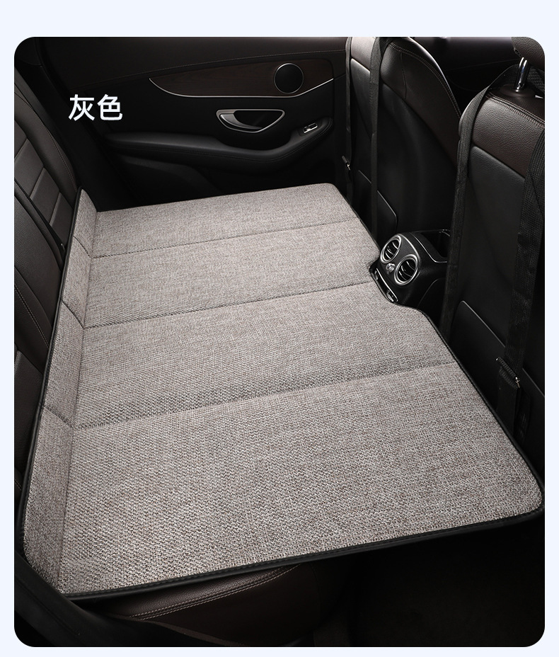 Car Folding Bed Cotton Linen Flax Travel Bed for Sedan Suv Non-Inflatable Folding Bed Portable Rear Seat Sleeping Pad
