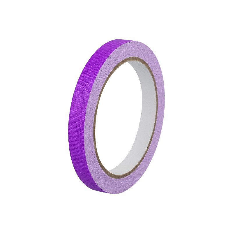 Tape de tela fluorescente UV, alta viscosidad, marca de etapa de color, cinta adhesiva luminosa, cinta adhesiva fluorescente de color, logotipo desgarrado