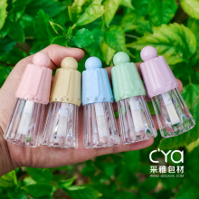 3.8ML异形唇彩管 布丁唇釉包材大刷头 唇油空瓶唇蜜分装瓶可定制