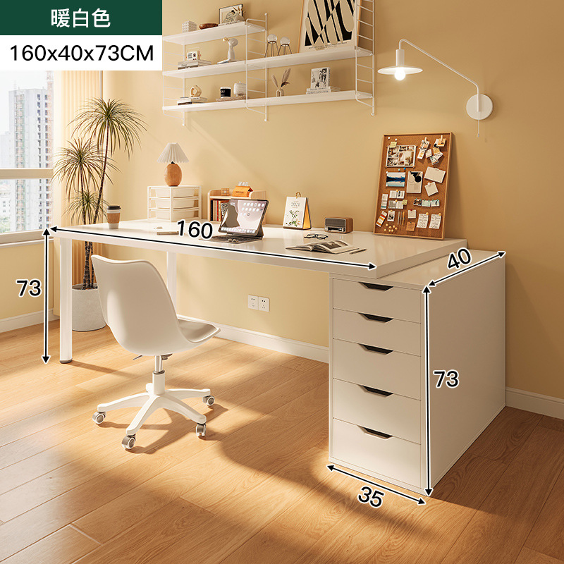 Escritorio doble, hogar, lujo ligero, escritorio de computadora moderno, escritorio, dormitorio, escritorio de aprendizaje simple, escritorio de escritura, banco de trabajo