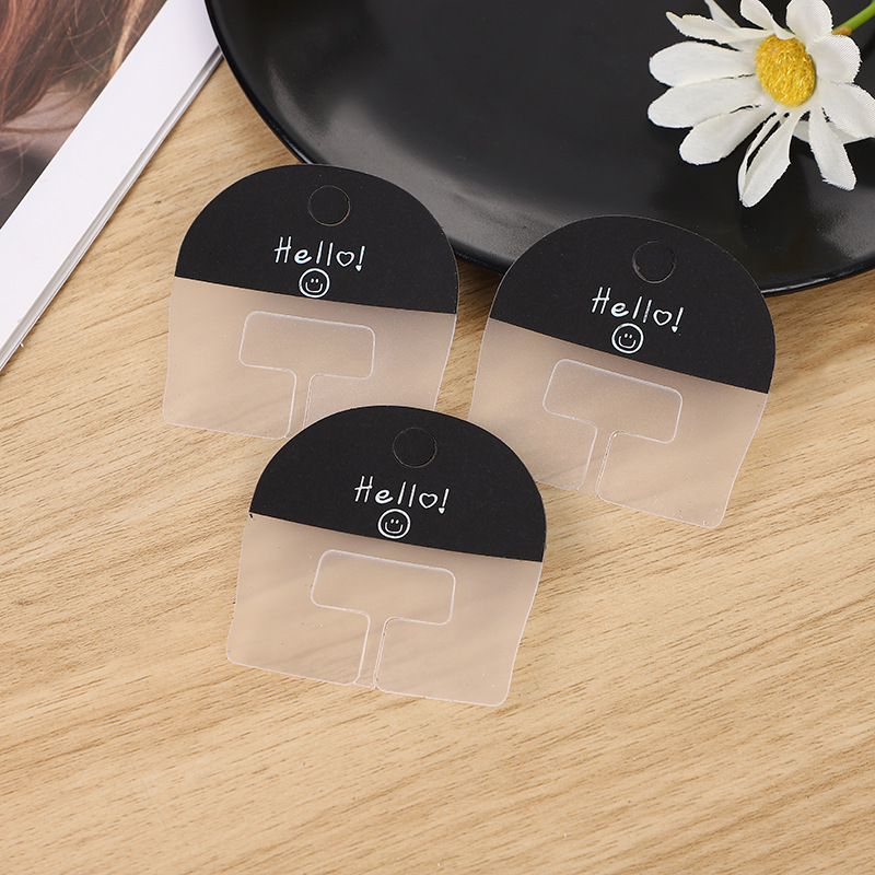 ins风卡头PVC贴纸烫金发饰抓夹卡片鲨鱼夹卡纸首饰饰品包装批发
