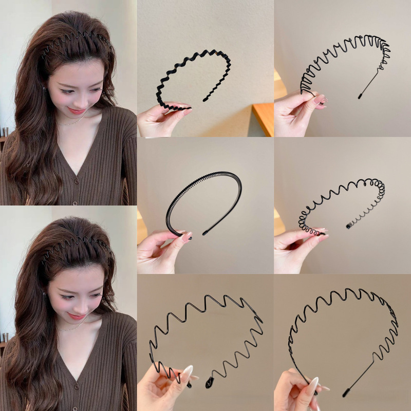 Celebrity-Inspired Invisible Headband for Men and Women, Non-Tightening Sports Hair Accessory, Black, Non-Damaging, Seamless Headband, Hair Ornament, Hair Clip